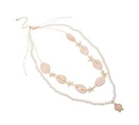 Abaodam Collier Choker Coquillages Avec Perles Plastiques Accessoire Aesthetic Pour Filles Et Femmes Parfait Pour Fêtes Plage