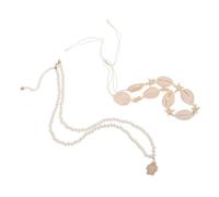 Abaodam Collier Coquillages Double Couche Perles Plastiques Et Tortue Collier Ras Du Cou Bohème Pour Femmes Accessoire Été Plage Vacances