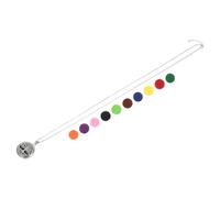 Abaodam Collier d'Aromathérapie Arbre de Vie en Acier Inoxydable avec 10 Coussinets Feutre Multicolores Pendentif Diffuseur d'Huiles Essentielles Ajustable pour Femme Bijou Parfumé Usage