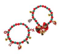 Abaodam Collier de Noël Esprit Festif pour Petits Chiens et Chats 2 Pièces avec Clochette et Charme Père Noël, Ajustable en Tissu et Métal pour Animaux de Compagnie en Saison de Fête