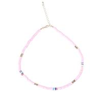 Abaodam Collier Décoratif Bohème en Pâte Polymère Rose Ras-du-cou pour Femme Accessoire Mode Quotidien Élégant
