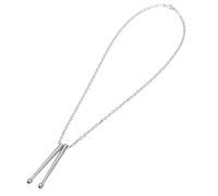Abaodam Collier en Acier Titane Pendentif Baguette de Tambour Chaîne 60 CM 3 MM Bijou Unisexe pour Musicien Décoration de Cou Élégante Accessoire Mode