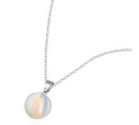 Abaodam Collier Femme pour Événements Formels Couleur avec Pendentif en Pierre de Lune, Style Minimaliste et Construction Robuste, Livré avec Boîte Présent