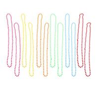 Abaodam Collier Néon Plastique 12 Pièces Multicolore 6 Couleurs Vives pour Soirée Déguisée Carnaval et Fête à Thème Années 70-80 Accessoires Fluo Légers et Résistants