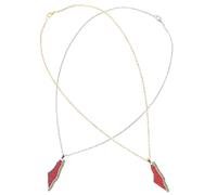 Abaodam Collier Pastèque Léger Inoxydable Pendentif Drapeau Palestine Bijoux Bohèmes Unisexes pour Or et Argent