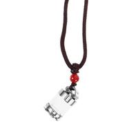 Abaodam Collier Pendentif Bouteille Vide en Acier Titane Pendentif Amulette Ouvrable pour Liquides Collier Diffuseur D’Huiles Essentielles pour Femme Accessoire Spirituel Polyvalent