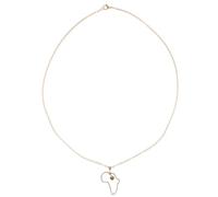 Abaodam Collier Pendentif Carte de L'Afrique en Acier Inoxydable Doré Longs Colliers pour Femmes Mode Pendentif Cœur Ajouré de Pull Africain pour Tenue Décontractée et Formelle