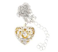 Abaodam Collier Pendentif Cœur Creux en Métal Léger, Collier Bijou pour Femmes et Filles, Accessoire Mode pour Décoration de Cou, Design Délicat, Taille Standard