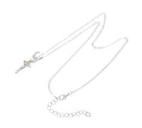 Abaodam Collier Pendentif Danseuse de Ballet en Cristal Chaîne Clavicule Fine Bijou Élégant Femme Présent Anniversaire Fille Fête Accessoire Mode Délicat