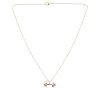 Abaodam Collier Pendentif Décoratif Haltère Style Punk Chaîne Inoxydable Doré pour Homme Bijou et Résistant Cadeau Original