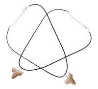 Abaodam Collier Pendentif Dent de Requin 2-25 CM en Argenté Breloque Charme Pointue et Cordon Cuir pour Homme Bijou Outdoor Surf Décoration Nature et Présent Original