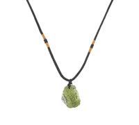 Abaodam Collier Pendentif en Météorite Irrégulière Pendentif en Cristal, Accessoire Bijouterie pour Fêtes et Anniversaires