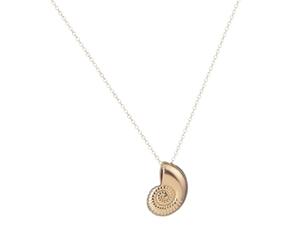 Abaodam Collier Pendentif Escargot de Mer Doré Petit Bijou de Plage en Métal Solide Léger et Résistant Accessoire Femme pour Fêtes Voyages et Usage Quotidien