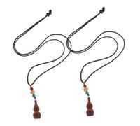 Abaodam Collier Pendentif Gourde en Bois de Santal Ouvrable Long Sautoir Ethnique Bohème pour Femme Boîte Commémorative Pratique Ornement de Cou Vintage pour Fêtes et Réunions