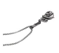 Abaodam Collier Pendentif Guitare Vintage pour Homme Acier Inoxydable Pendentif Serpent Unique Collier Mode Rock Léger et Confortable pour Soirées et Vacances