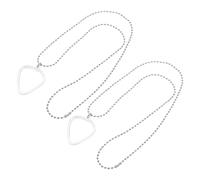 Abaodam Collier Pendentif Médiator Cœur Transparent Boîte de Rangement Lot de 2 Chaîne Longue Porte-Médiators pour Guitare Acoustique Accessoire Musical pour Concerts et Festivals