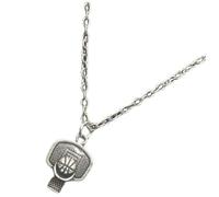 Abaodam Collier Pendentif Panier Basket Argent pour Hommes Chaîne Élégante et Sportive Accessoire Basketball Garçon Idée Cadeau Fan de Sport