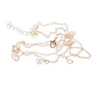 Abaodam Collier Pendentif pour Femme à Plusieurs Rangs en Perles Dorées, Collier Superposé en Or Double Rang, Bijou pour Occasions Quotidiennes et Fêtes, Élégant et Féminin