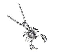 Abaodam Collier Pendentif Scorpion Rétro Acier Titane Style Hip Hop Chaîne Mode pour Hommes et Femmes