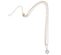 Abaodam Collier Perle Femme Collier Cœur Perles Bijou de Cou pour Femmes et Filles