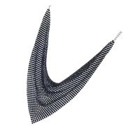 Abaodam Collier Plastron Métal Noir Femme Collier Ras du Cou Chaîne Clavicule Accessoire Mode Soirée Taille Courte