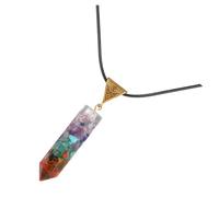 Abaodam Collier Ras Cou Femme Pierre Naturelle avec Pendentif Hexagonal Cuir Design Géométrique Chic et Léger pour Soirée et Usage Quotidien