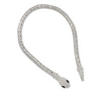 Abaodam Collier Ras-du-Cou Serpent en Métal Argenté, Décoration de Cou pour Femme, Collier Plastron Serpent Punk, Style Streetwear, Bijou Micro-Incrusté de Cristaux, Accessoire Mode