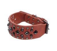 Abaodam Collier Réglable avec Rivets Carrés pour Petits pour Promenade Extérieur Accessoire Protecteur pour Animaux de Compagnie