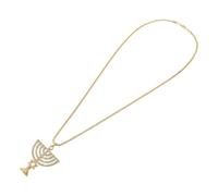Abaodam Collier Religieux Étoile de David Cristaux Pendentif Hanoukka Collier de Célébration Bijou Cadeau