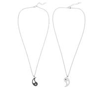 Abaodam Collier Yin Yang Puzzle pour Couples et Amis Pendentif Tai Chi Inoxydable Cadeau Significatif pour Anniversaire et Fête Bijou Assorti Élégant