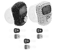 Abaodam Compteur de Doigts Électronique Portable en Plastique et Métal, Haute Précision, Réinitialisable, Comptage de Tours Tricot, Pack de 8 Pièces