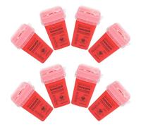 Abaodam Conteneur à Déchets Tranchants pour Aiguilles de Tatouage 8 Pièces, Petite Poubelle Rouge en Polypropylène avec Couvercle Sécurisé, Collecte Portable pour Élimination Sûre