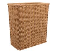 Abaodam Corbeille à Papier en Osier Tressé, Poubelle Rectangulaire Panier à Linge, pour Salle de Bain et Espace de Travail