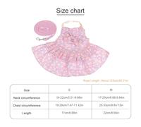 Abaodam Corde à Tirer pour Lapin avec Robe à Motif Floral Laisse de Appropriée pour Animaux de Compagnie Petits