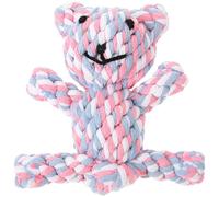 Abaodam Corde de Coton pour Chien et Chiot Forme Ours, à Mâcher Résistant pour Entraînement et Renforcement du Lien, pour Jeu et Nettoyage des Dents