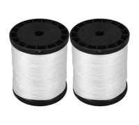 Abaodam Corde en Nylon Torsadé pour Maçonnerie, Solide et Facile à Ranger, 2 Rouleaux Blancs pour Travaux de Construction et Bricolage