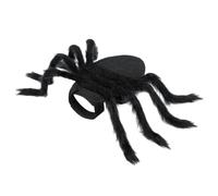 Abaodam Costume Araignée pour Chien Halloween en Tissu Composite Noir Sangle Auto-adhésive Facile à Ajuster, Accessoire Amusant Plein D'éléments Festifs pour Animaux