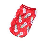 Abaodam Costume de Noël pour Chien et Chat Gilet Polyester Respirant à Thème Xmas Vêtement Danimal Original et Durable avec Motifs Joyeux