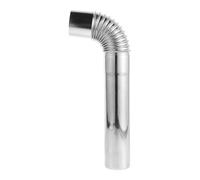 Abaodam Coude de Cheminée INOX 6 CM Rallonge Tuyau 6 X 26 CM pour Poêle de Camping Conduit de Fumée Résistant Haute Température Accessoires pour Poêles de Tente et Chauffage Extérieur
