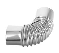 Abaodam Coude et Acier Degrés Tuyau de Poêle Inoxydable 90 en Accessoire Compatible Polyvalent Facile à Nettoyer Cheminée pour Camping en Extérieur
