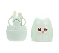 Abaodam Coupe-ongles pour Bébé et Garçon et Filles -nés, Kit Manucure Sécurité Ciseaux Hibou, Acier Inoxydable et Poignée Abs Antidérapante, Couleur Menthe, Hygiène -né, Ensemble Complet
