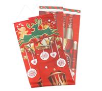 Abaodam Couplets de Noël Casse-noisette, Bannière de Porte Rouge | Polyester Pongee, Décoration Murale pour Fête, Lot de Deux, Ambiance Festive Intérieure