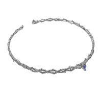 Abaodam Couronne Médiévale Gothique Vintage en Alliage Argenté avec Épines, Strass Étincelants et Ajustable, Accessoire pour Soirées Costumées et Cosplay