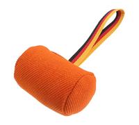 Abaodam Coussin à Mâcher Cylindrique pour Chien Grand - à Tirer Interactif Résistant aux Morsures - Accessoire de Dressage pour Chiens en Tissu Solide Orange - Équipement D’entraînement