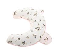 Abaodam Coussin de U pour Petits Chiens et Chats, Oreiller Appuie-tête Ergonomique Rembourré, Housse Amovible Lavable, Support Nuque Confortable pour Sommeil Réparateur, Rose Pâle