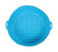 Abaodam Coussin en Silicone Réutilisable Bleu pour Friteuse à Air, Tapis de Cuisson Sûr et Souple, Cuisson Pâtisserie la Friteuse à Air