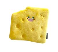 Abaodam Coussin Renifleur pour Chien de Fromage Jaune en Peluche Douce pour Stimuler L'énergie et Favoriser la Recherche Alimentaire Lors du Jeu