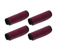 Abaodam Coussinet Amovible Antidérapant pour Barre D’haltères 4 Pièces, Protection en Néoprène Rouge Foncé pour Barre de Traction et Haltérophilie, Accessoire Musculation