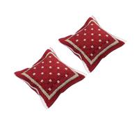 Abaodam Coussins Miniatures Décoratifs pour Maison de Poupée 1:12 Lot de 2 Modèle en Soie Facile à Nettoyer Accessoire Réaliste pour Décoration de Maison de Poupée