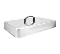 Abaodam Couvercle De Cuisson Rectangulaire : Couvercle De Cuisson À La Vapeur en Acier Inoxydable pour Fromage, Accessoires Robustes pour Barbecue À Dessus Plat, Cuisine